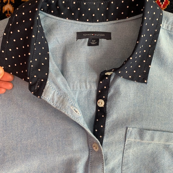 Tommy Hilfiger Jean Dress with polka dot collar - Picture 7 of 7